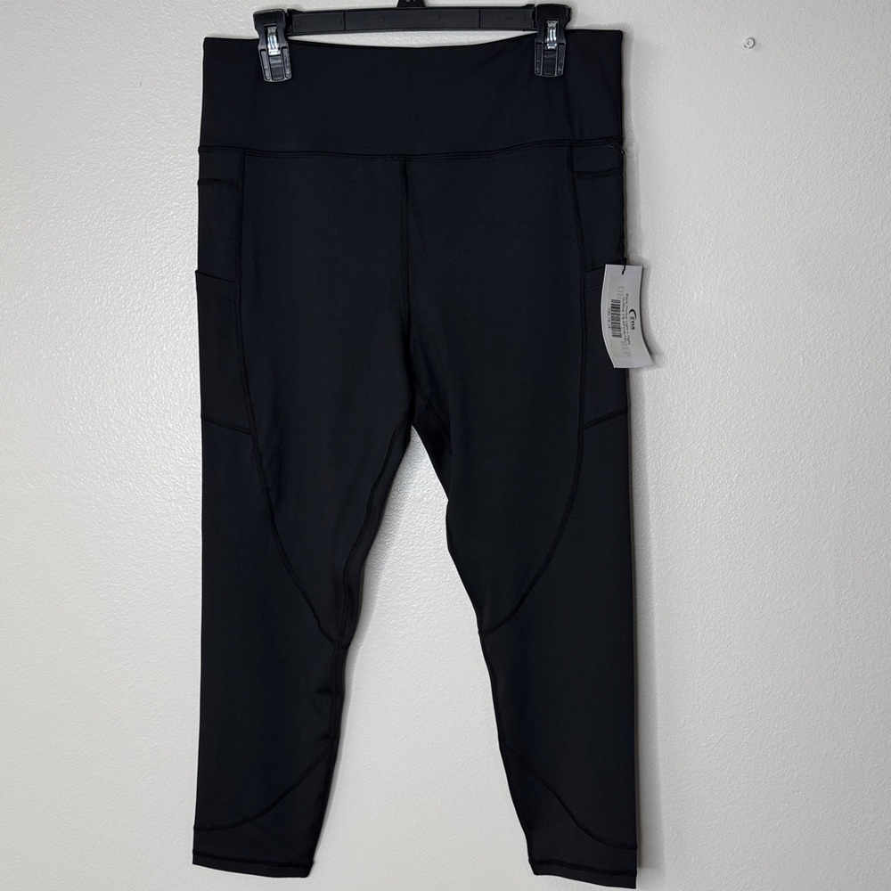 Zyia active Black pocket light n tight hi-rise 7/8 24” Women's Leggings size 16